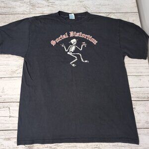 Vintage Social Distortion Punk Rock Band Hanes T-shirt Size L